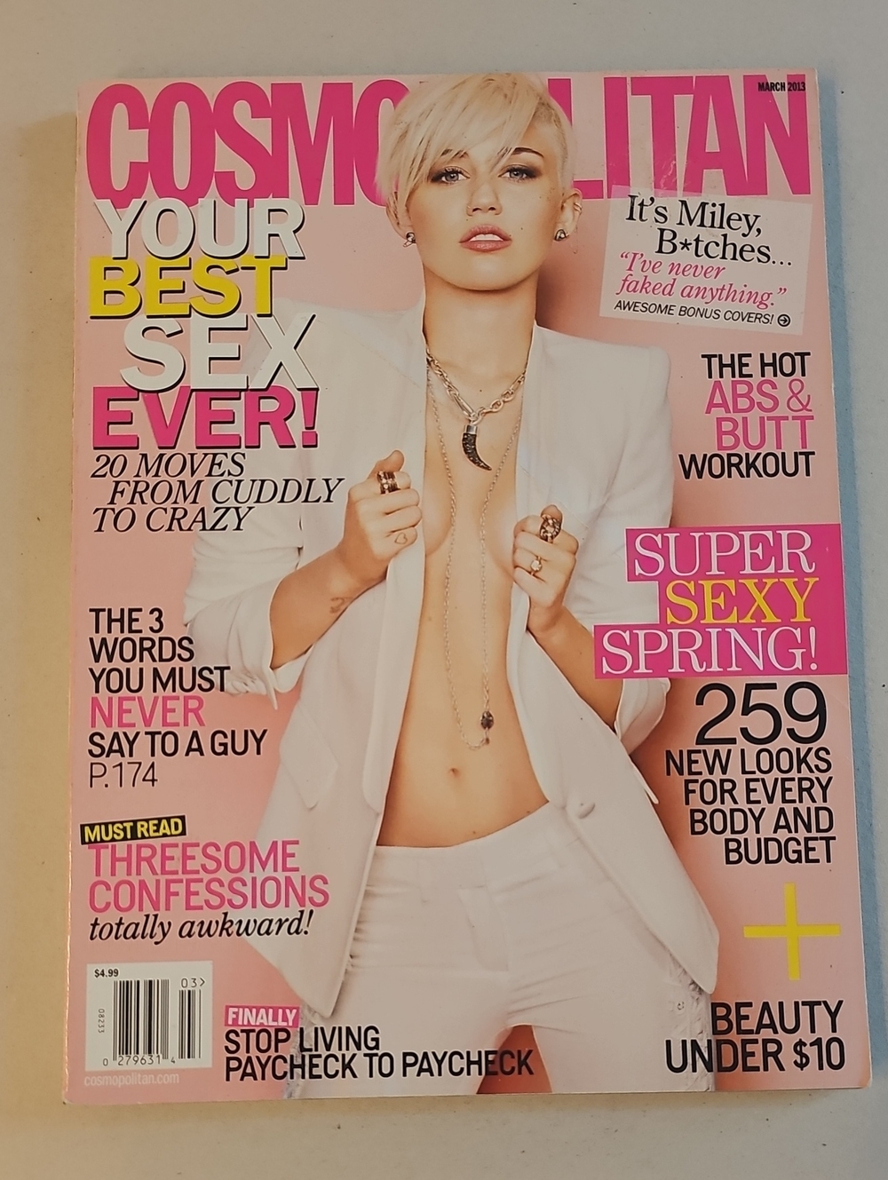 Cosmopolitan Magazine Miley Cyrus March 2013